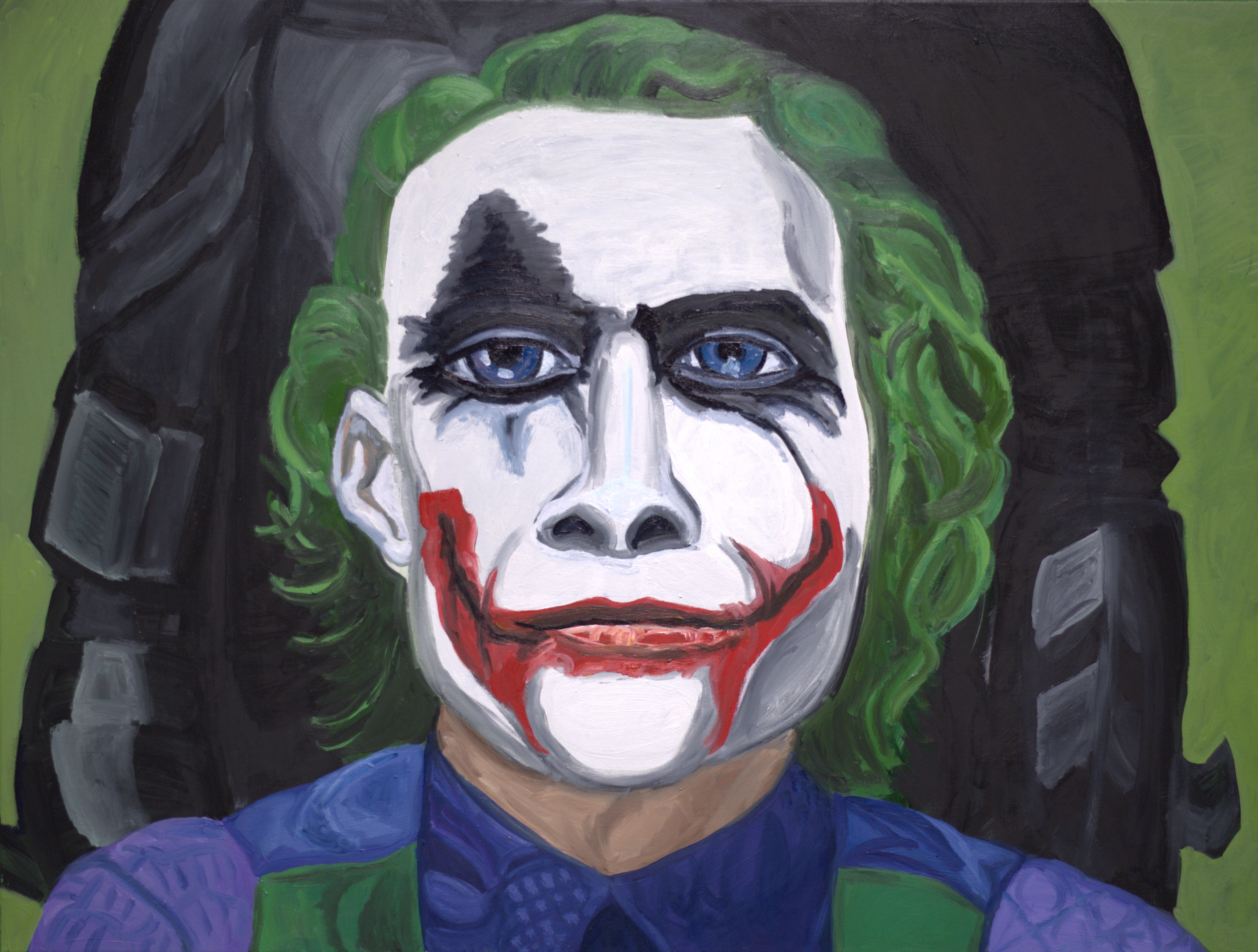 <i>The Dark Knight</i> <br>Oil on canvas, 30 x 40 in, 2021.